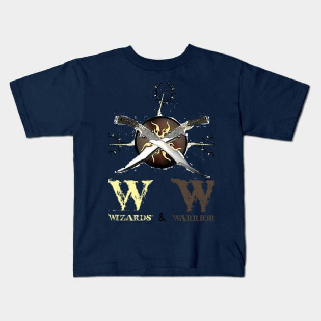 Wizards and Warriors Logo T-Shirt Kids T-Shirt by Rolson